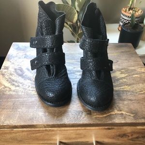 Joe’s marbled leather booties